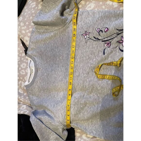 Blair Women's Embroidered Crewneck Long Sleeve Pullover Sweatshirt Gray Large - Picture 8 of 13